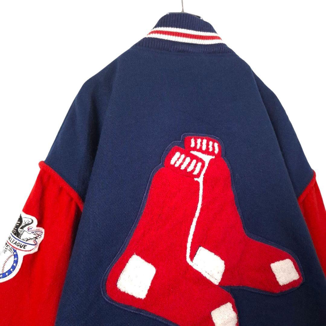 90s STARTER スターター MLB RED SOX ウールスタジャン L