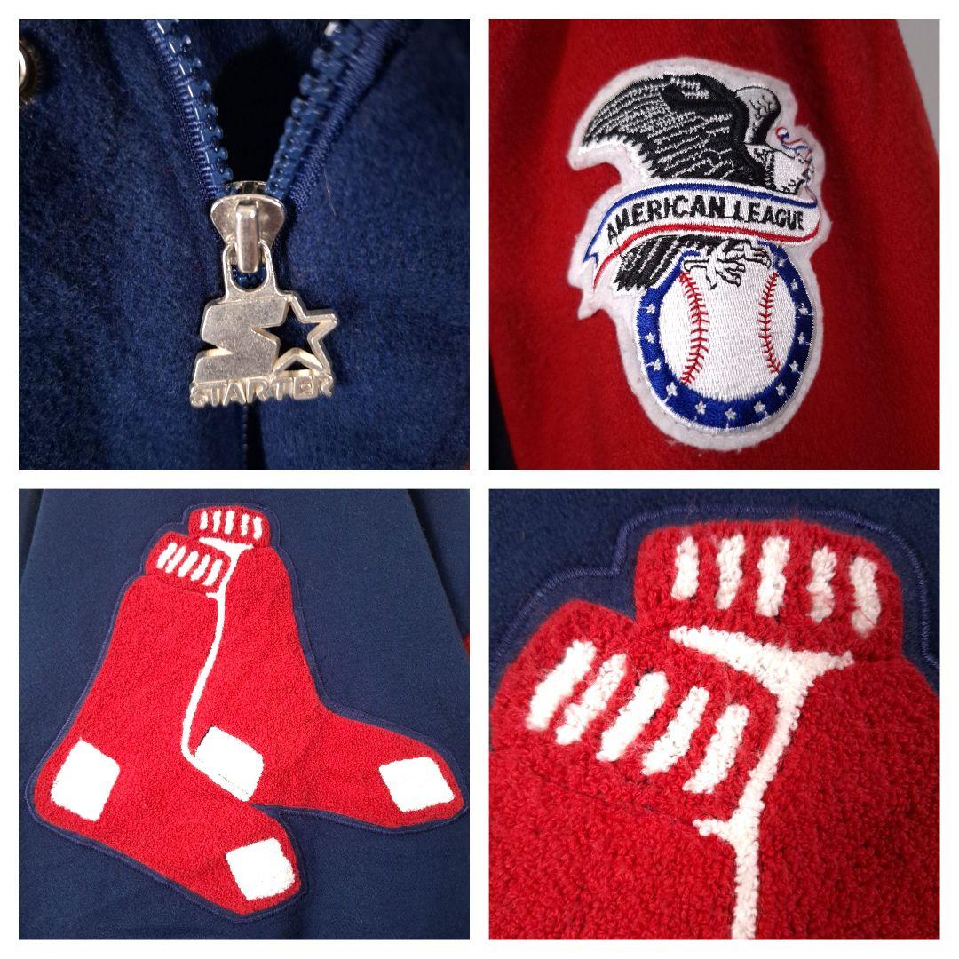 90s STARTER スターター MLB RED SOX ウールスタジャン L