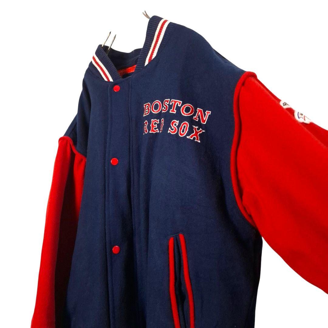 90s STARTER スターター MLB RED SOX ウールスタジャン L