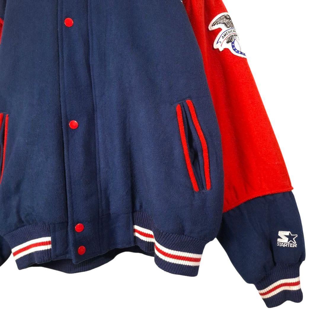 90s STARTER スターター MLB RED SOX ウールスタジャン L