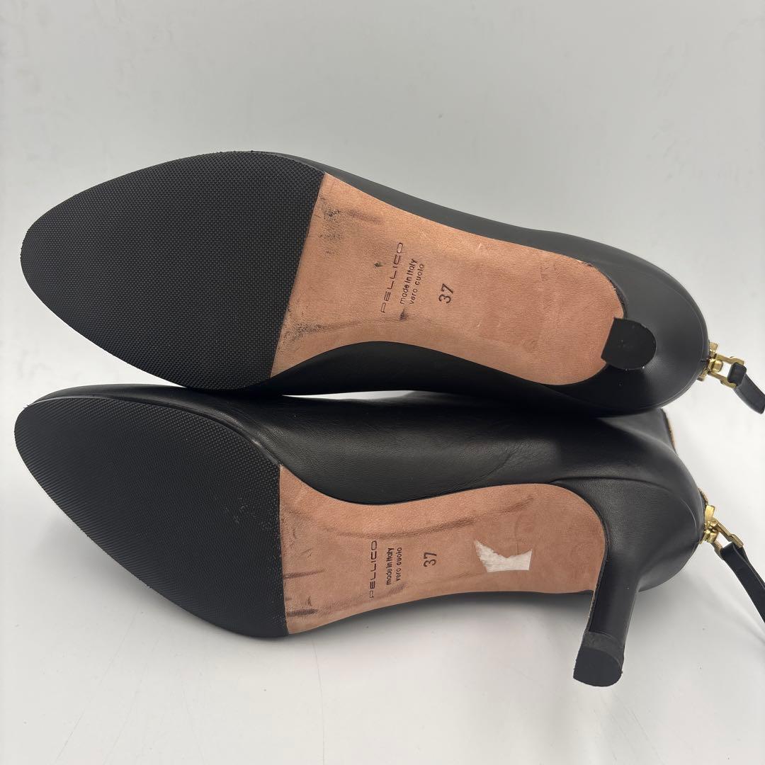 ✨美品✨ペリーコ TAXI バックジップ ショートブーツ【37】24cm 黒