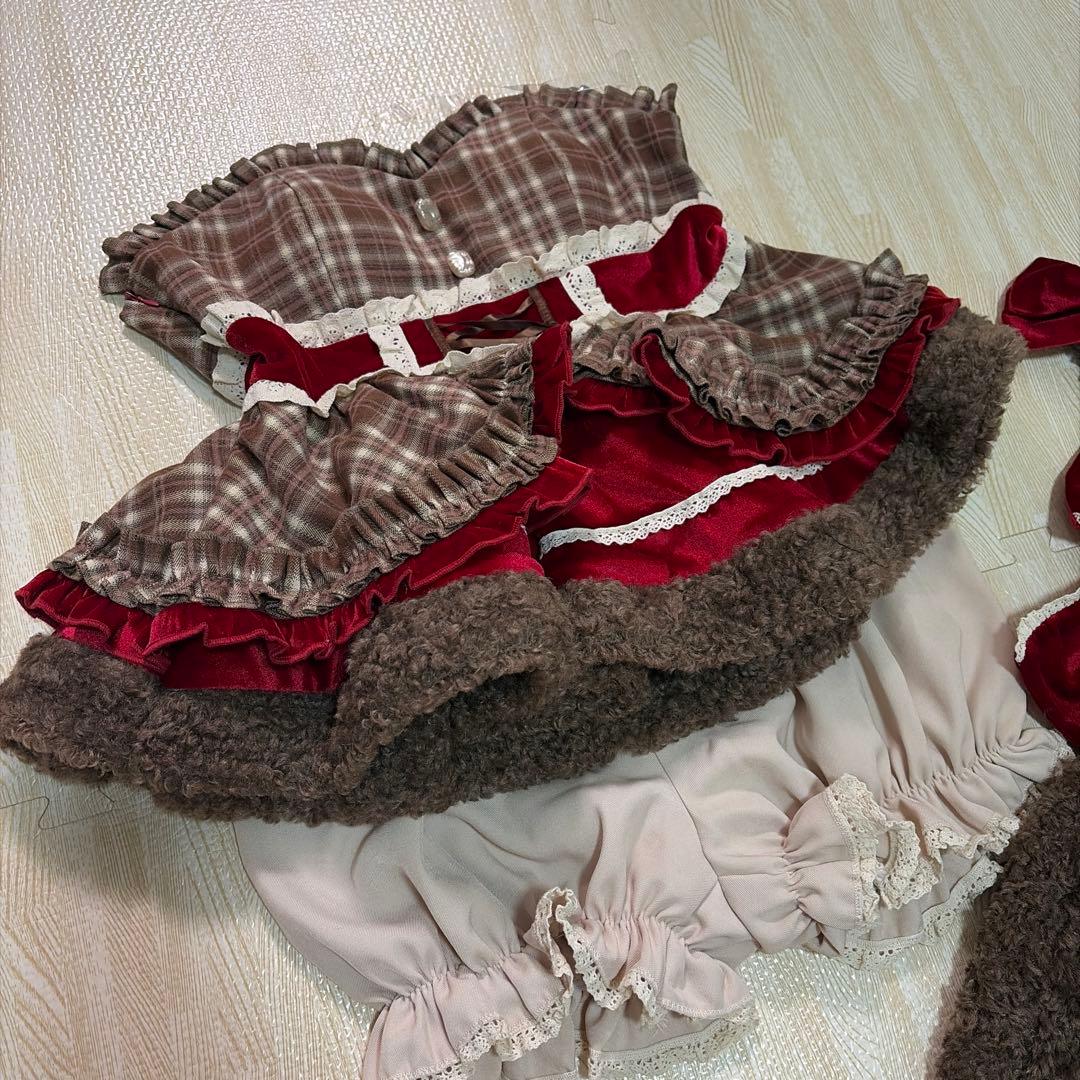 マリームーン コスプレ クリスマスチェックショコラベア バレンタイン 衣装