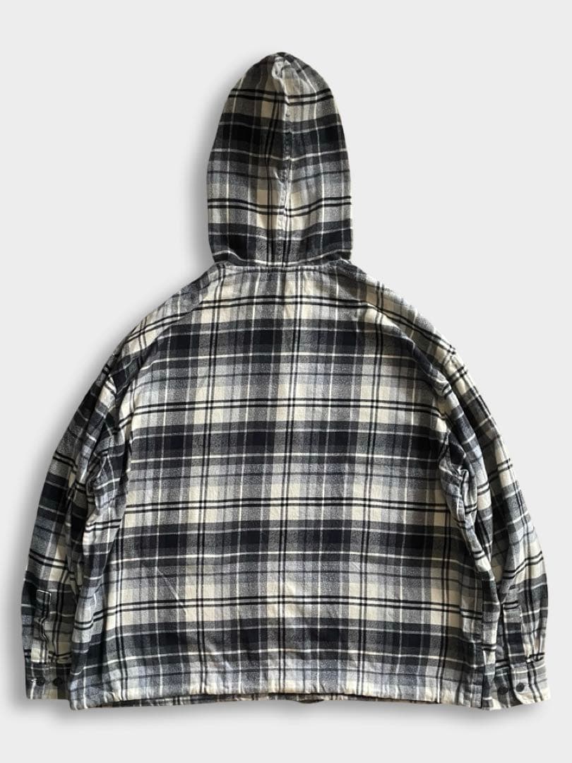 90s Eddie Bauer フード チェック ネルシャツ パーカー