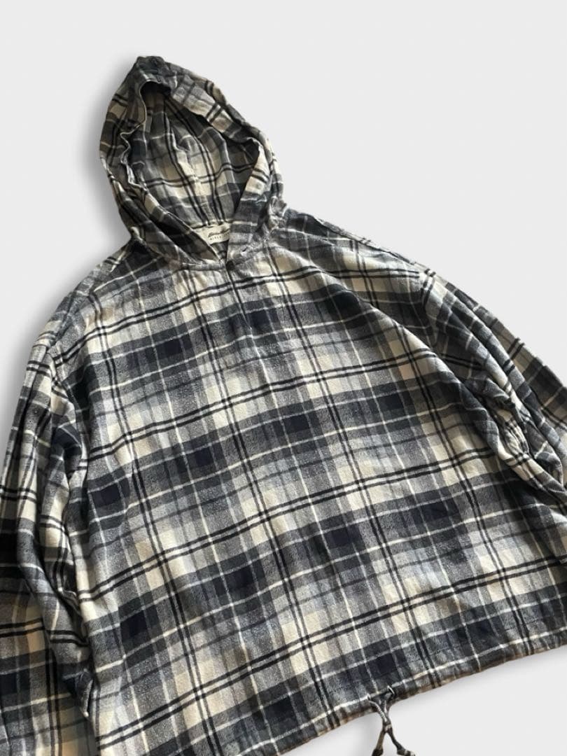 90s Eddie Bauer フード チェック ネルシャツ パーカー