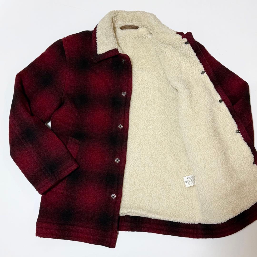 やじ❗️ジャーナルスタンダード　ボア　ランチコート　バッファローチェック