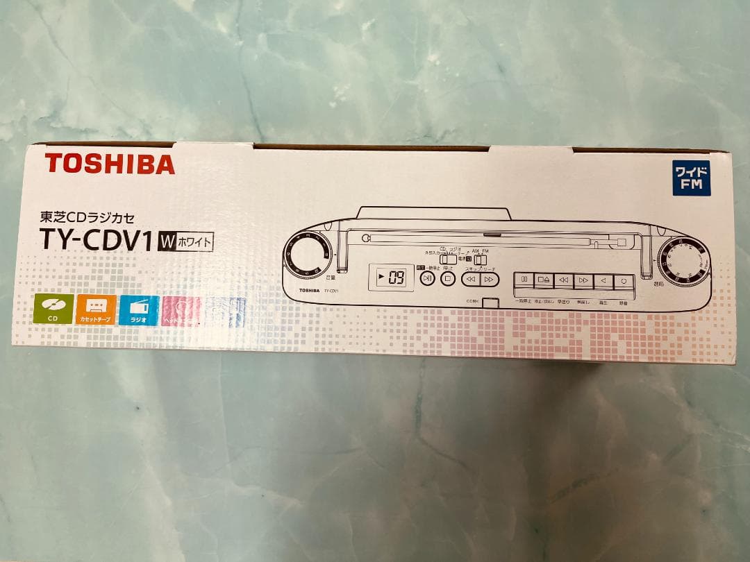 【新品】東芝 CDラジオカセットレコーダー TY-CDV1 W