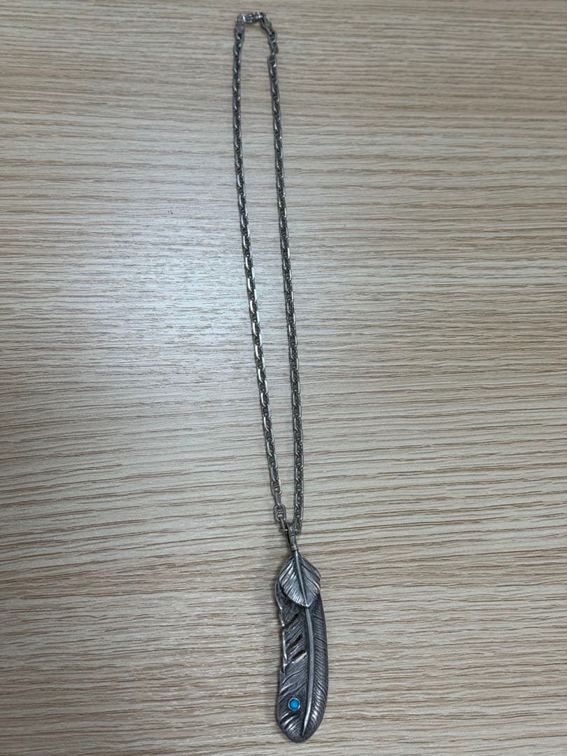 925シルバー 羽根デザイン ネックレス