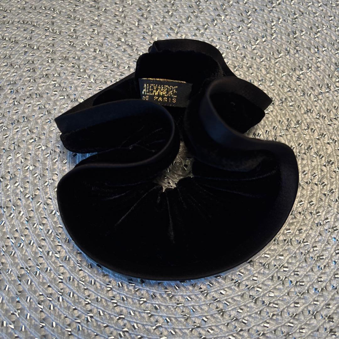 美品！アレクサンドルドゥパALEXANDREDE PARISベルベットシュシュ黒