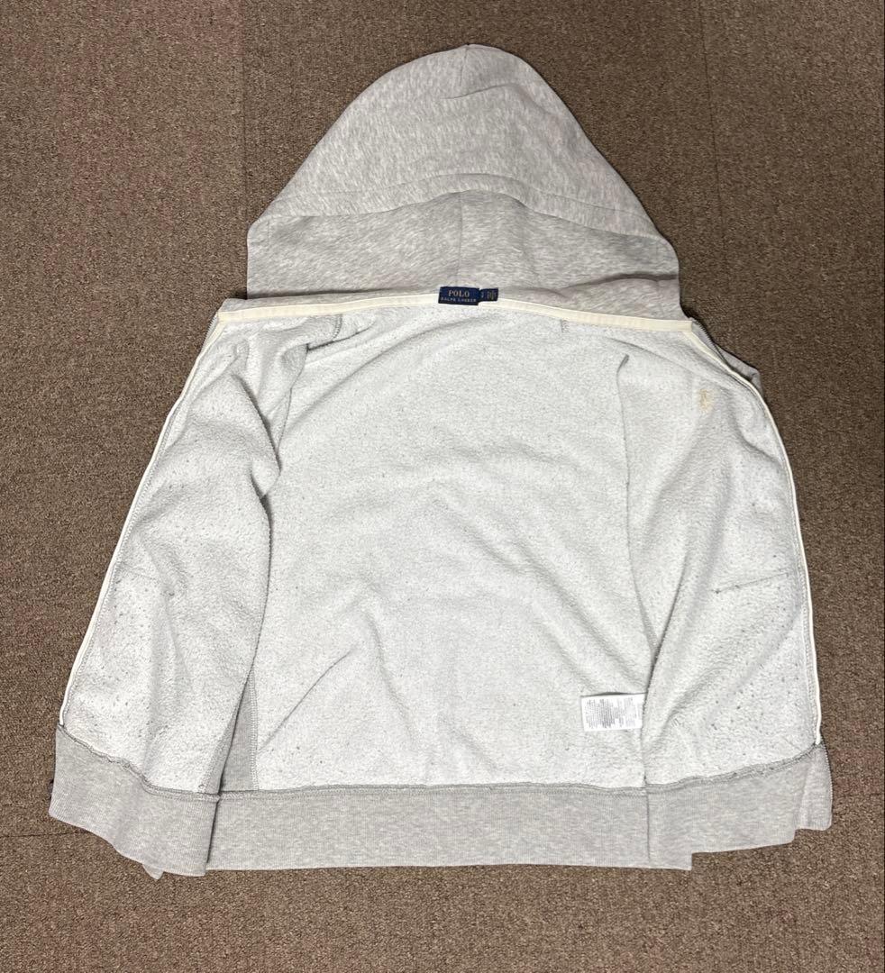 00s Polo Ralph Lauren グレー フルジップ パーカー 短丈