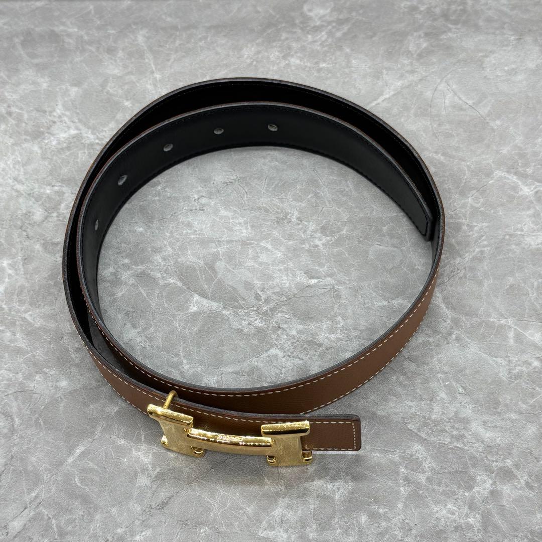 【美品】人気サイズ・カラー♡コンスタンス　Hベルト70ベージュ系箱付き　ゴールド