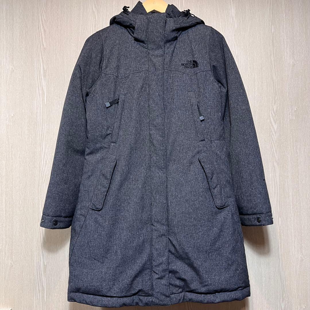 ザノースフェイス　ダウンコート　レディース　M グレー　ハイベント