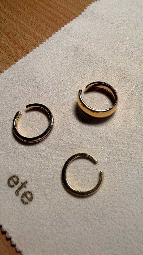 ete SVYG リング、イヤーカフ セット