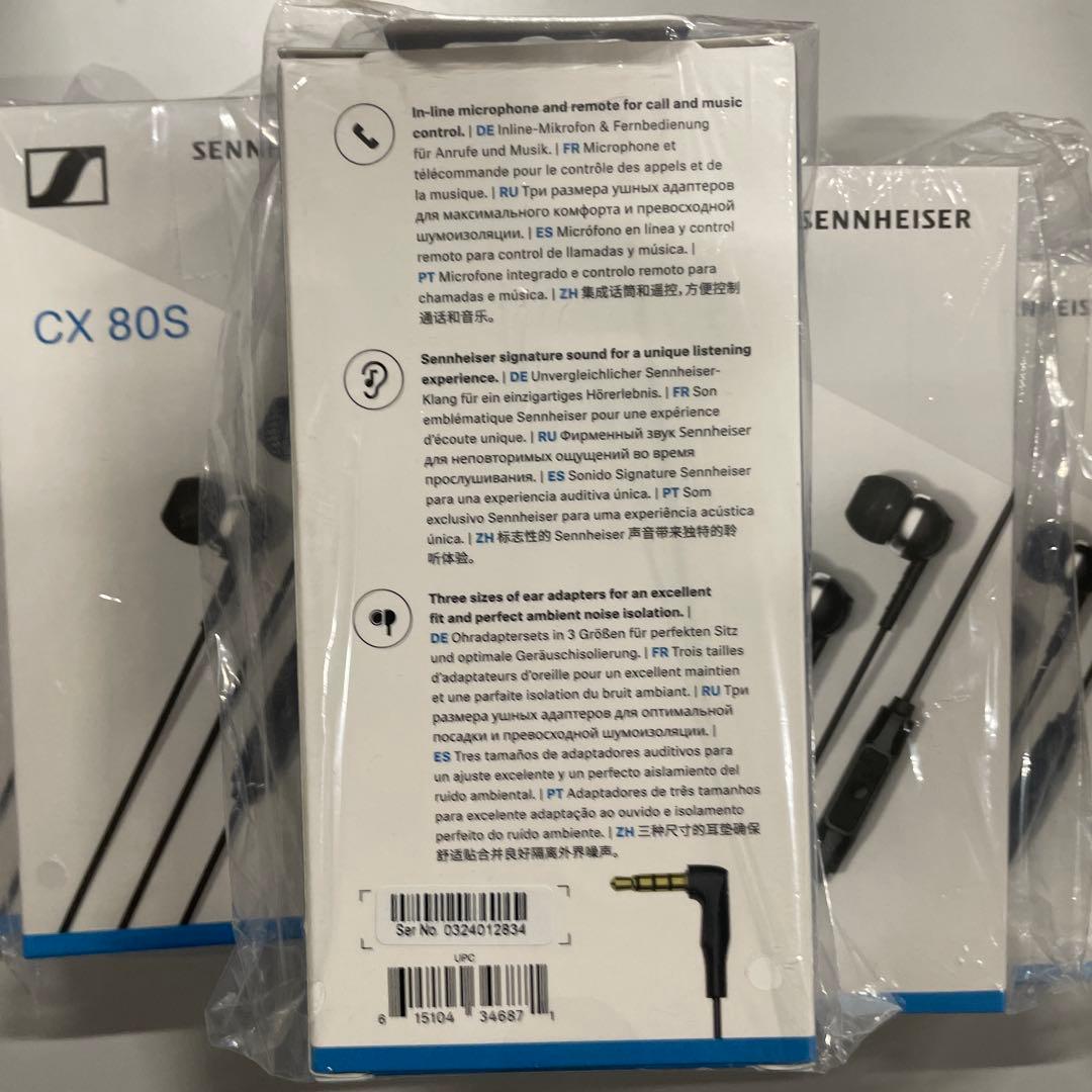 SENNHEISER有線イヤホン CX80S 10点