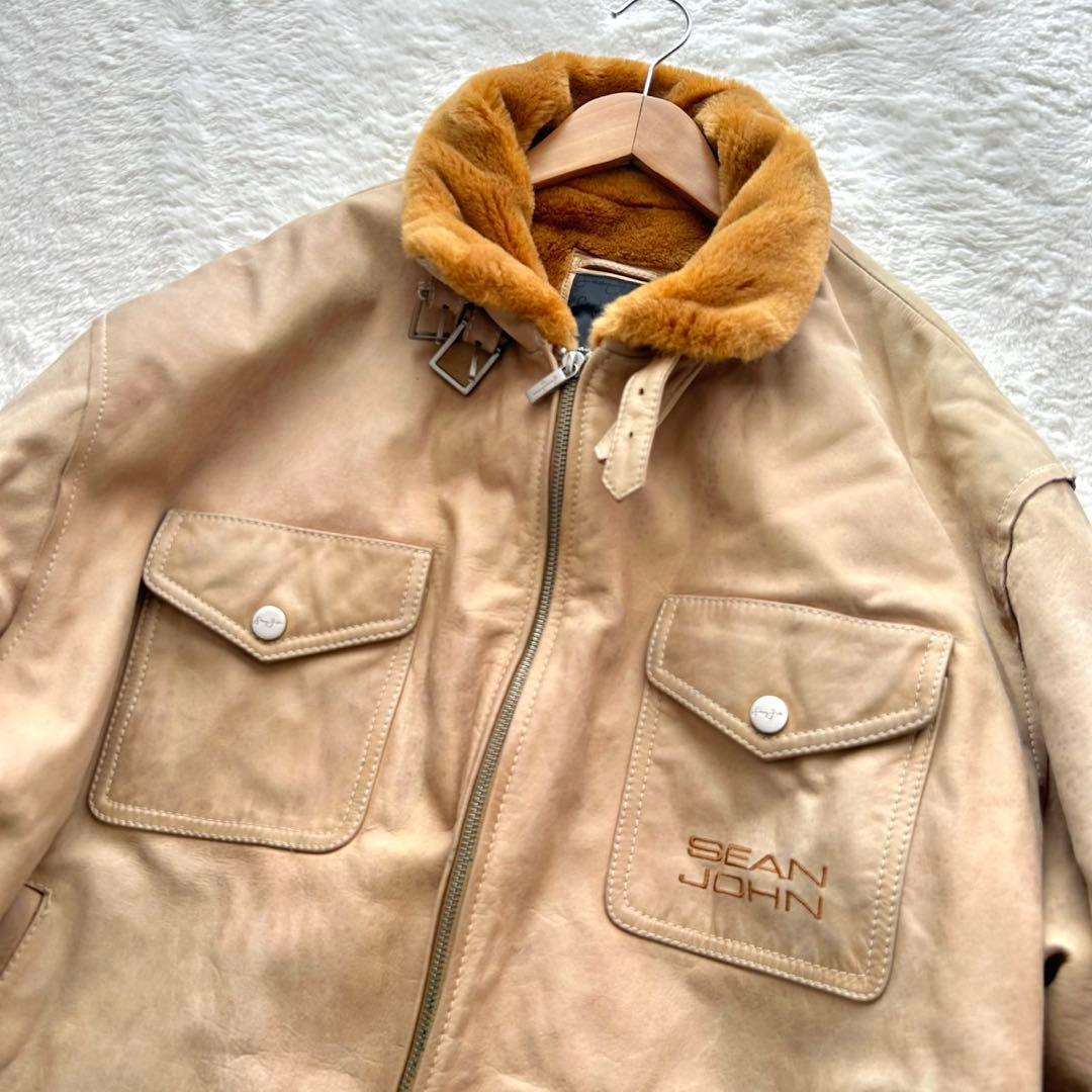 【希少】ショーンジョン リアルレザー ムートンジャケット XL