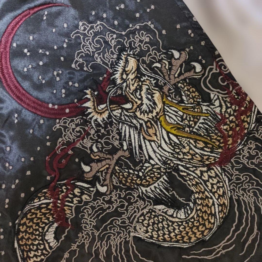 華鳥風月 兄弟ブランド 朧 双龍 龍 総刺繍 スカジャン XL