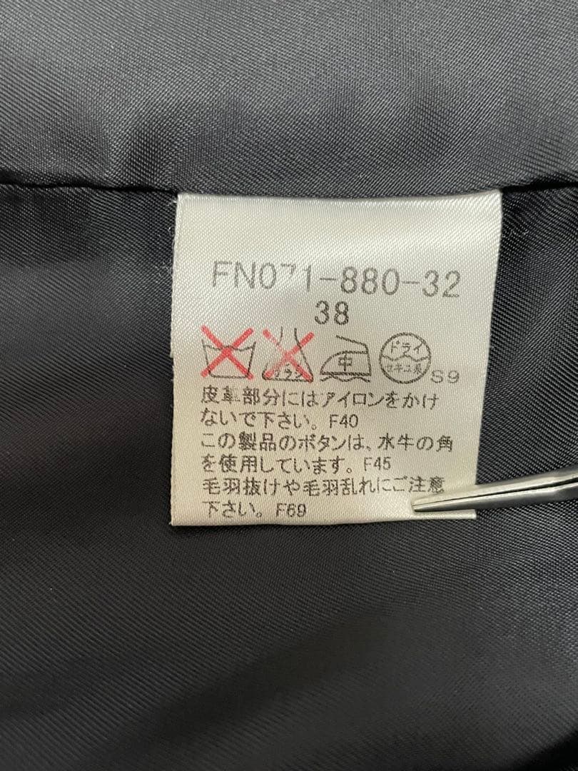 バーバリーロンドン ダッフルコート ヘリンボーン ロゴボタン ロング 紺 38