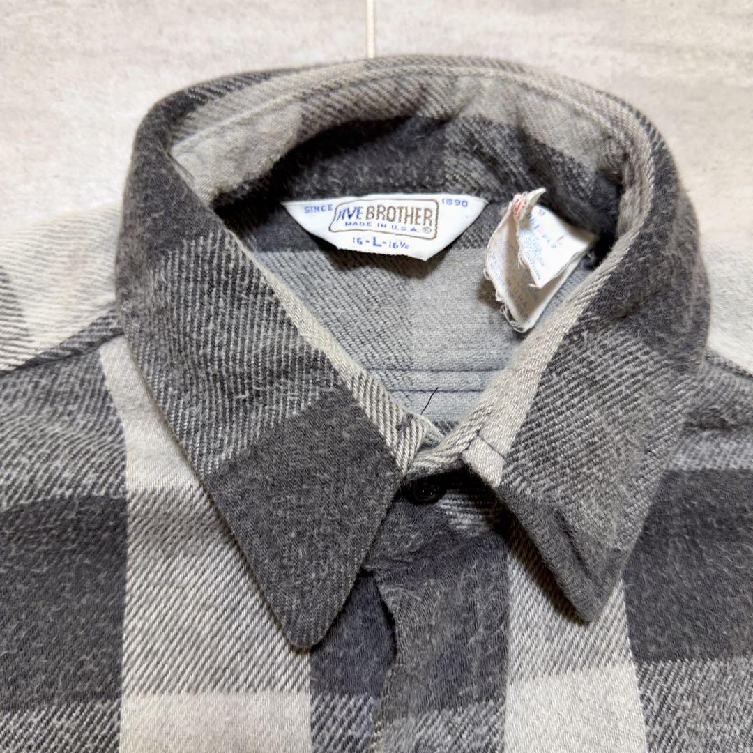 ま*ほ様 80’s FIVE BROTHER ブロックチェックネルシャツ ヴィン