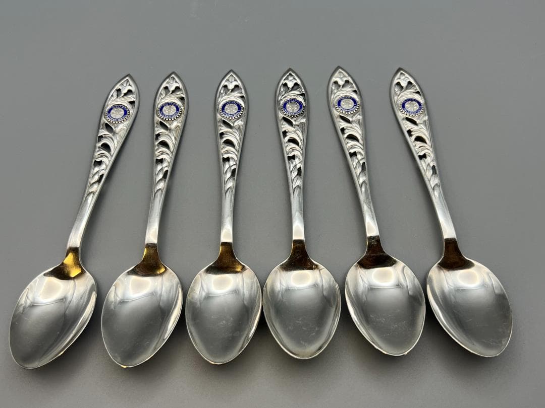 【海】SILVER　刻印　スプーン　6点セット　重量約104g　銀食器 銀細工