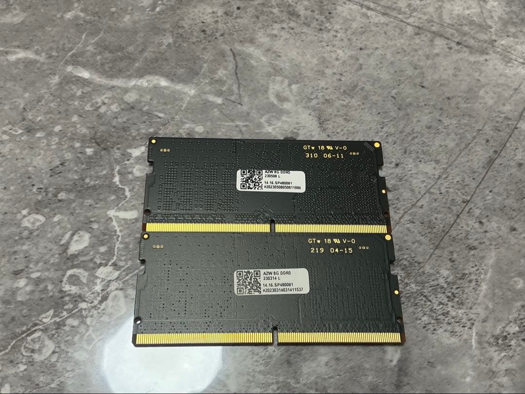 Crucial DDR5 4800 8GB( 2枚) PC5 ノートパソコン用