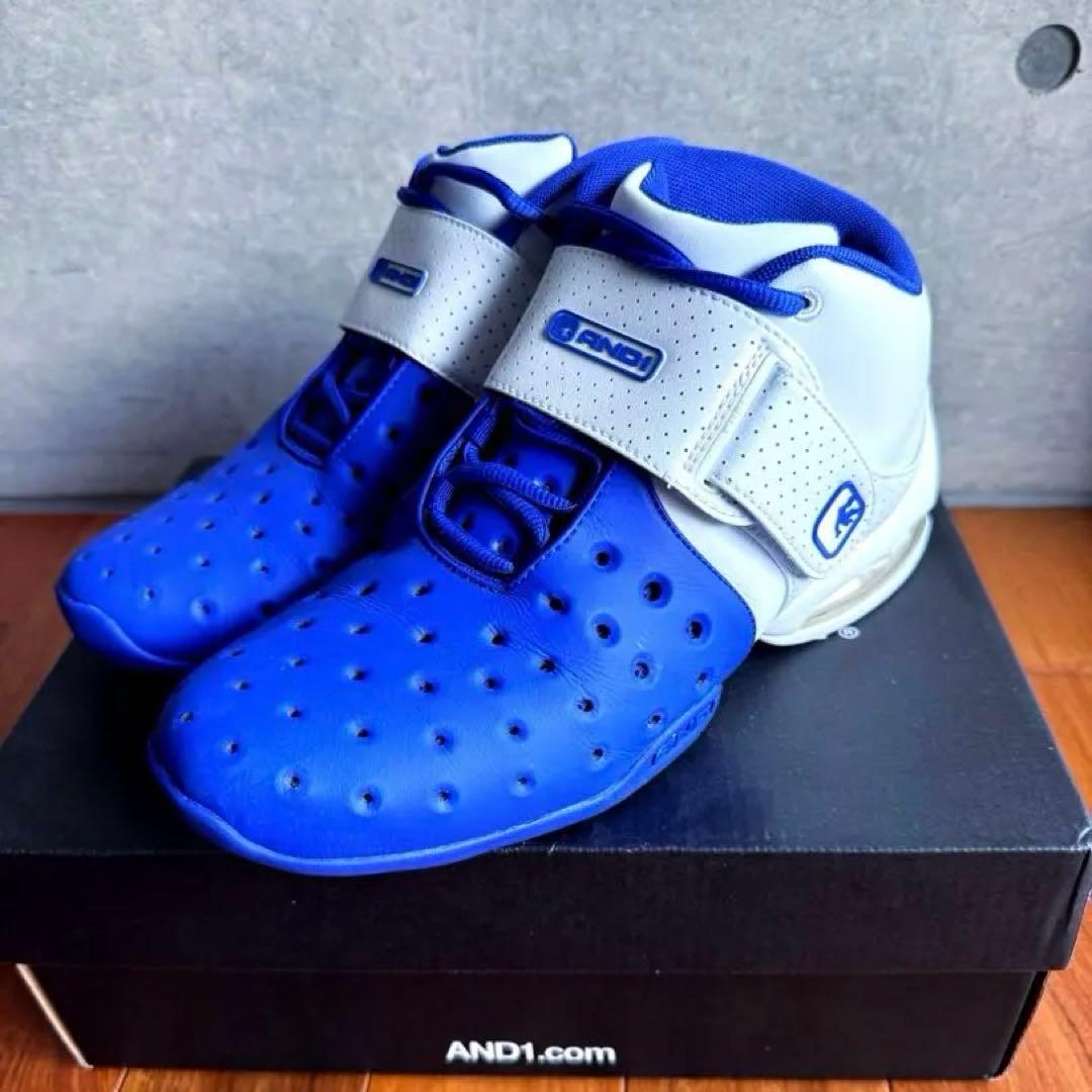 美品　AND1 Chosen One 26.5cm　ホワイト×ブルー