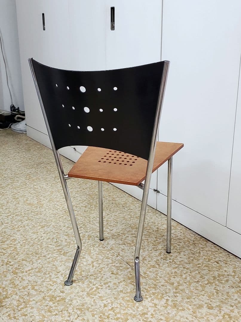 80年代 モダンデザイン 椅子 木製座面