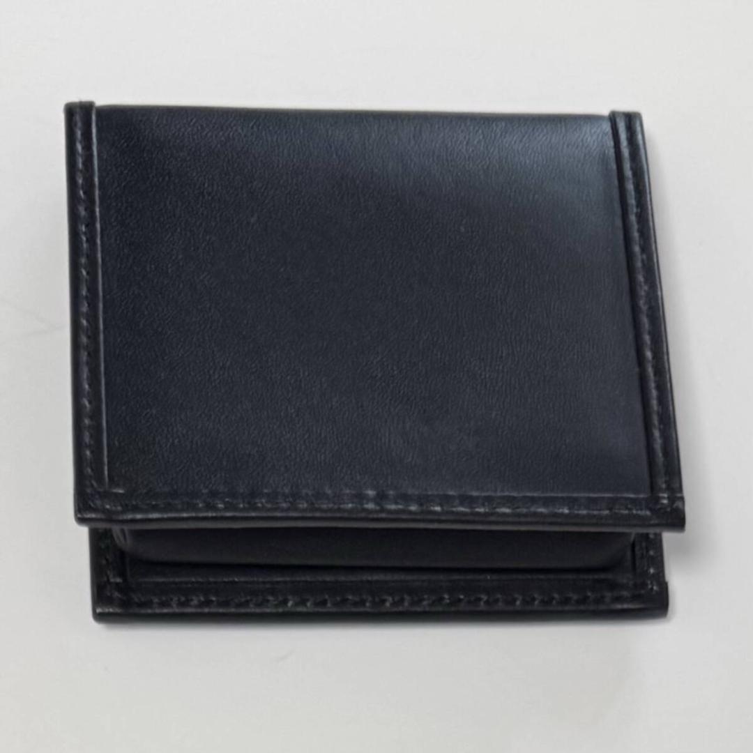 新品 バーバリーブラックレーベル ケース ミニ財布 本革コンパクトメンズ黒