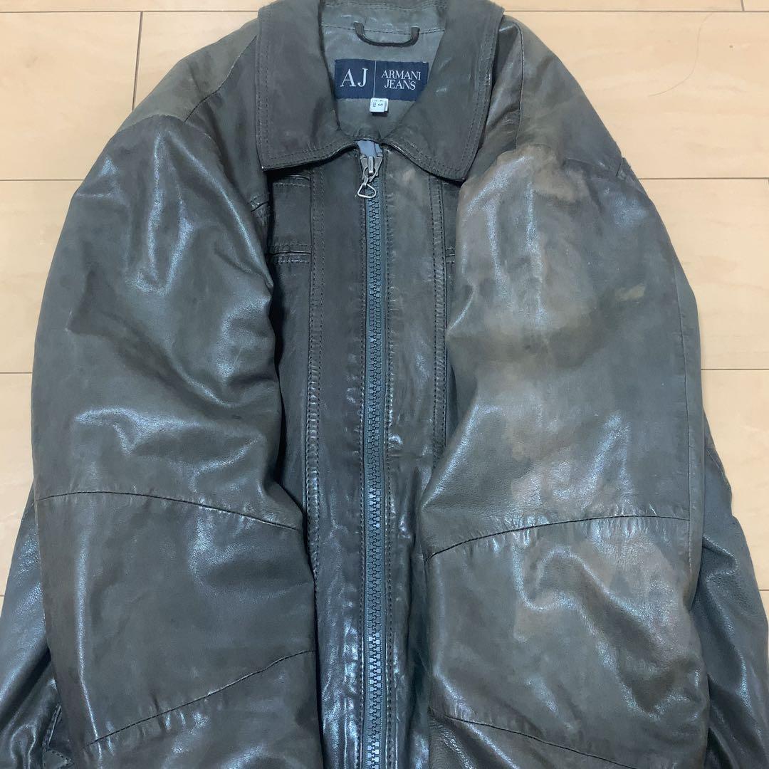 Armani Jeans レザージャケット ダークブラウン アルマーニ y2k
