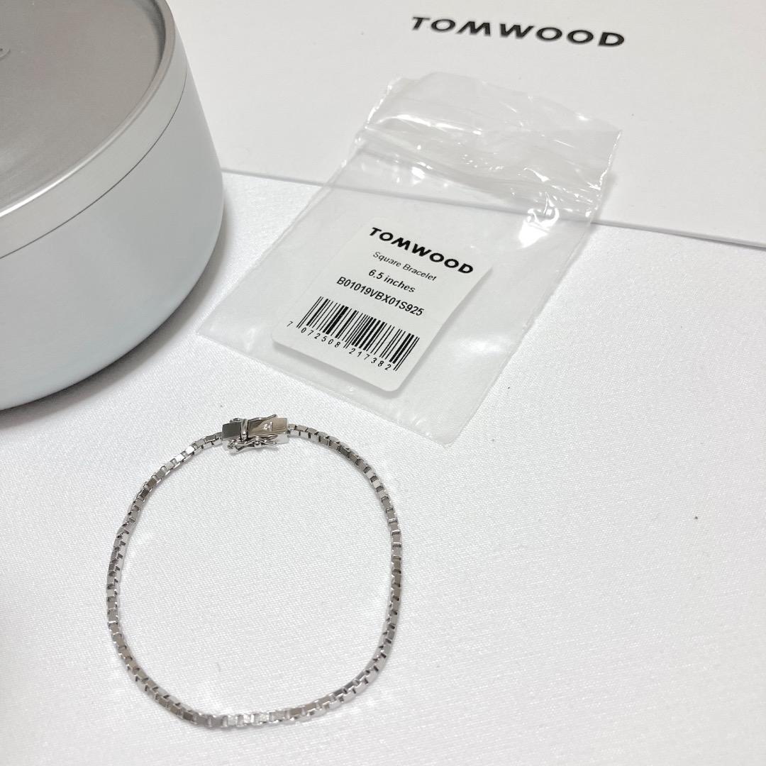 新品 6.5 TOMWOOD スクエアブレスレット 銀 シルバー 16555