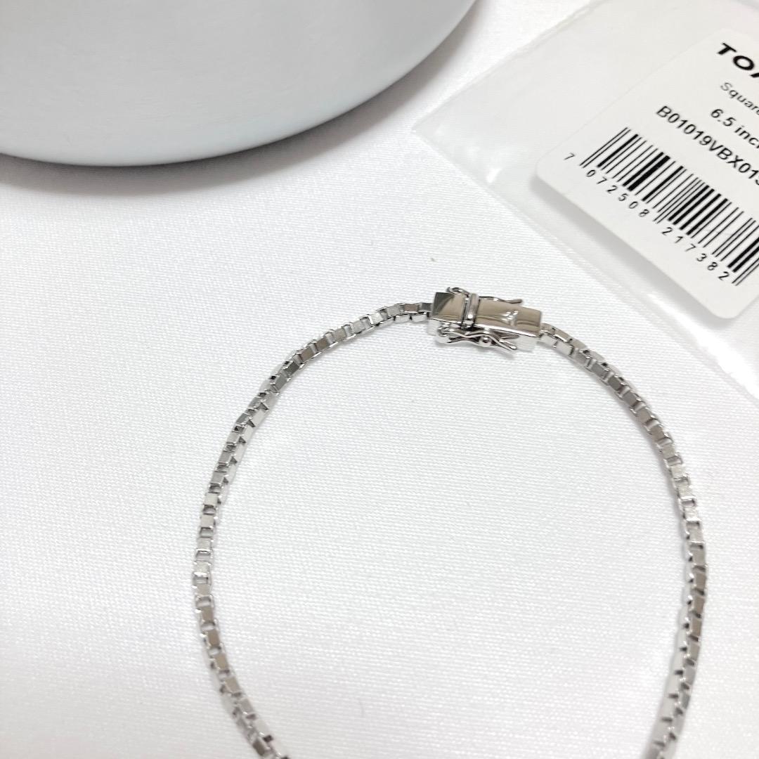 新品 6.5 TOMWOOD スクエアブレスレット 銀 シルバー 16555