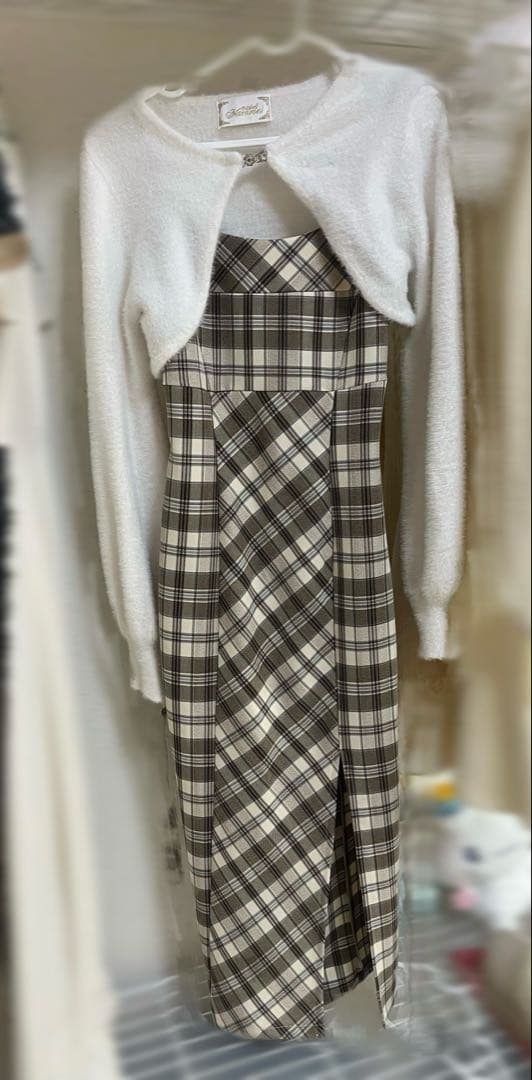 ミシェルマカロン michellMacaron アンサンブルチェックワンピース