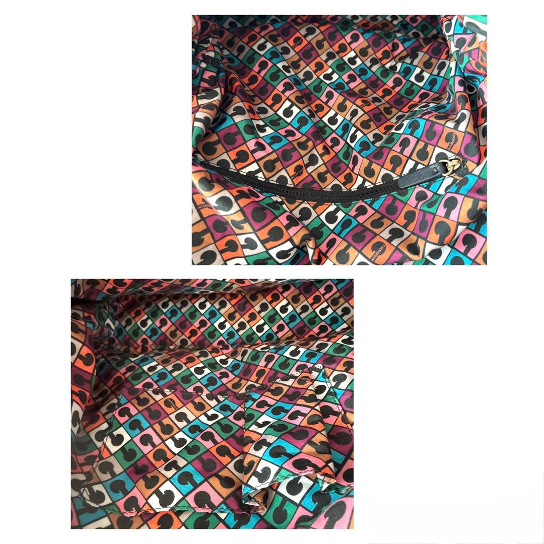 ゲラルディーニ　ソフティ トート　ハンドバッグ ロゴ総柄 ナイロン　マルチカラー