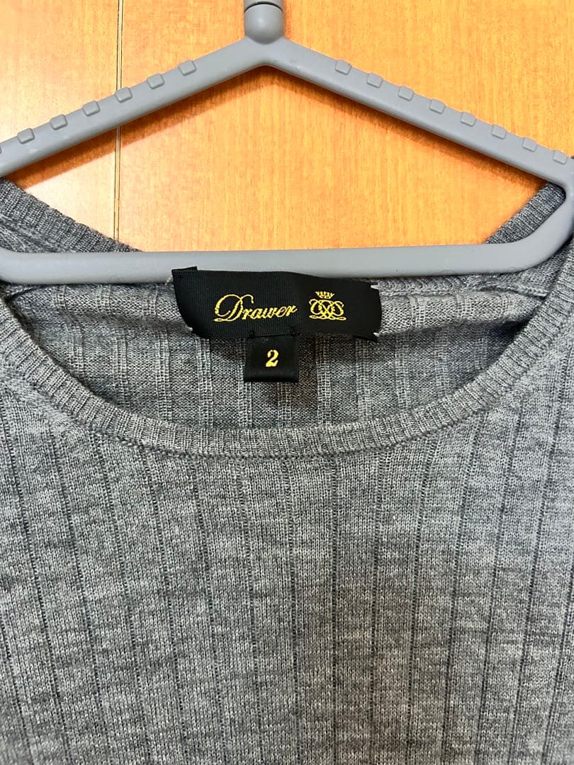 美品☆ Drawer定番 カシミヤシルクリブニット サイズ2