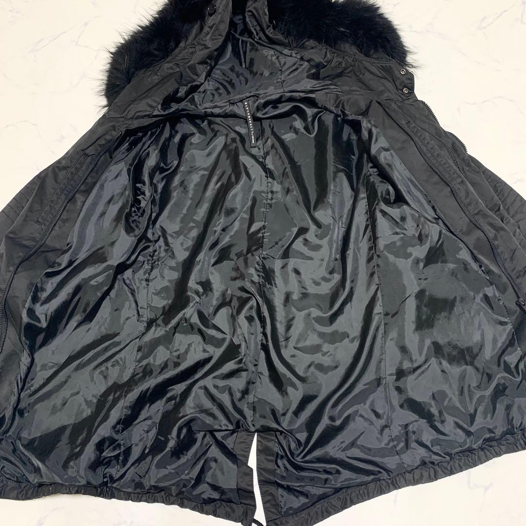 ブラックバレットバイニールバレット モッズコート ジャケット フリースインナー