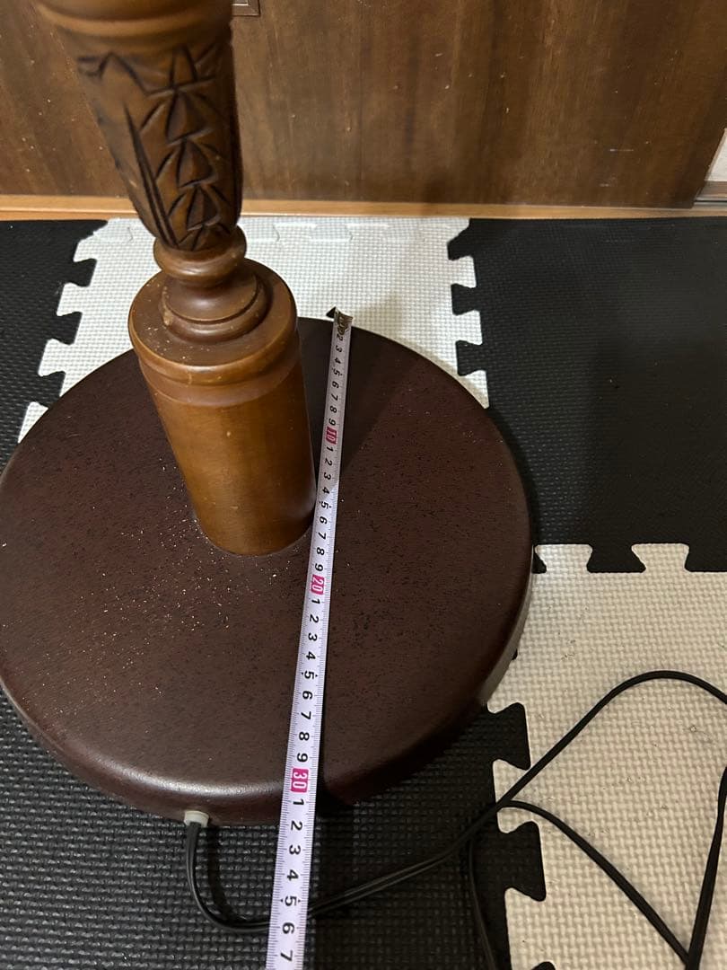 イギリス アンティーク 木製フロアランプ フロアライト　スタンドライト　シェード