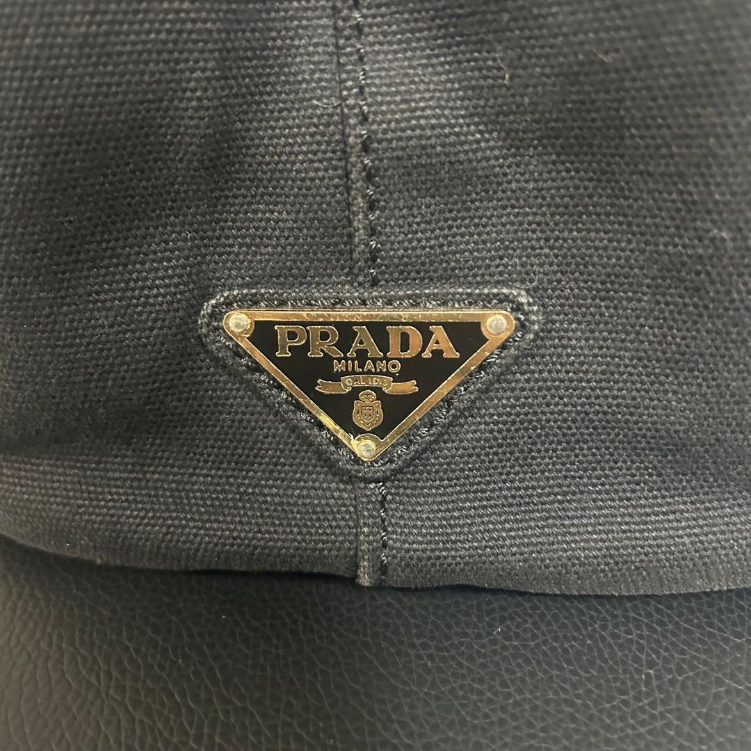 【正規品】PRADA カナパ ミニトートバッグ/ブラック/サイズS/傷あり