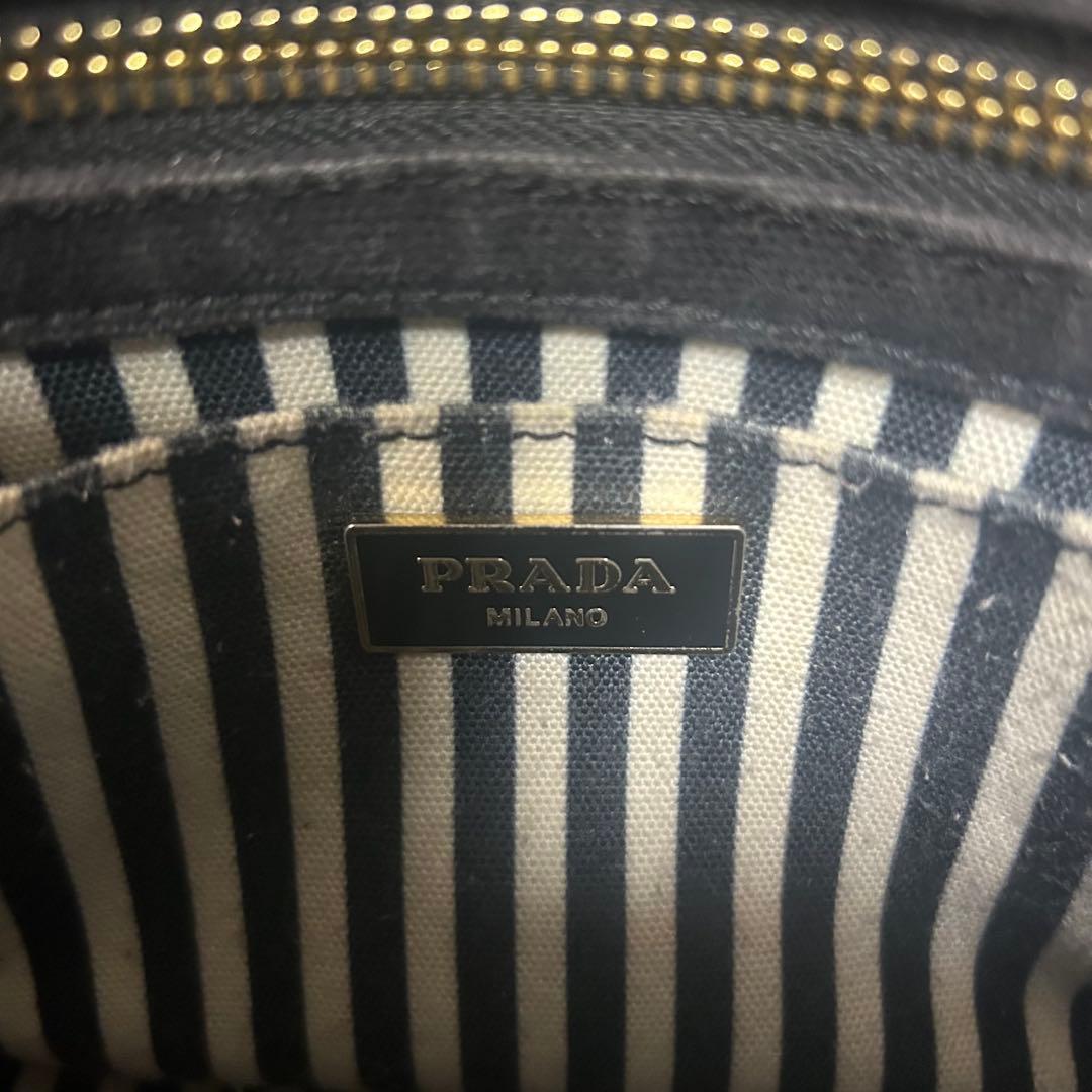 【正規品】PRADA カナパ ミニトートバッグ/ブラック/サイズS/傷あり