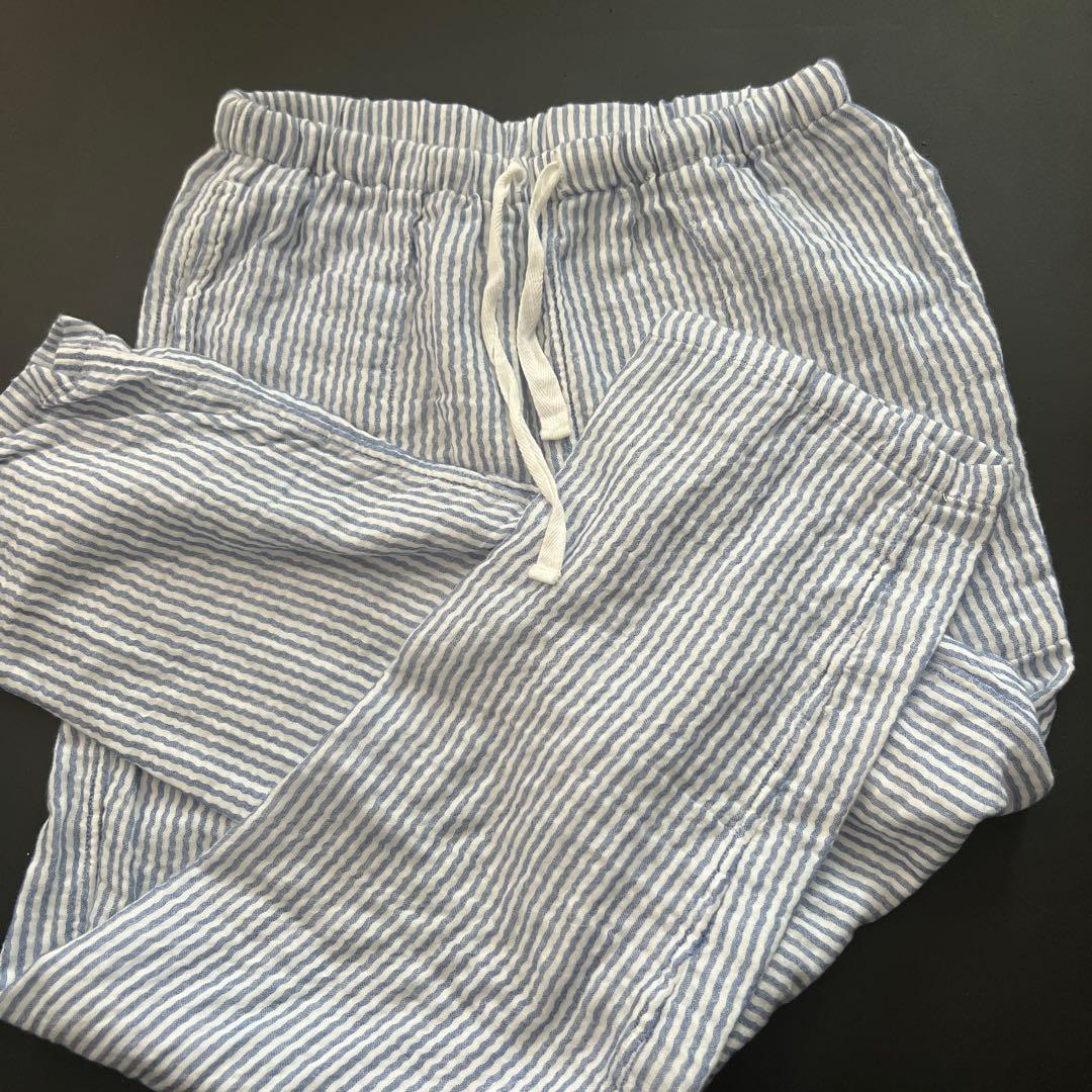 【UCHINO】マシュマロガーゼストライプ パジャマ 究極のガーゼ S