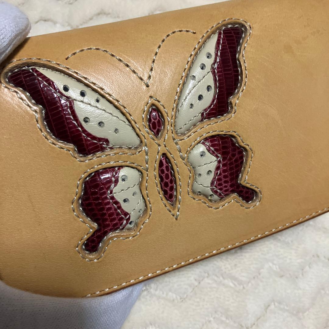 KC.s ケーシーズ　レザーロングウォレット　バイカーズウォレット　バタフライ