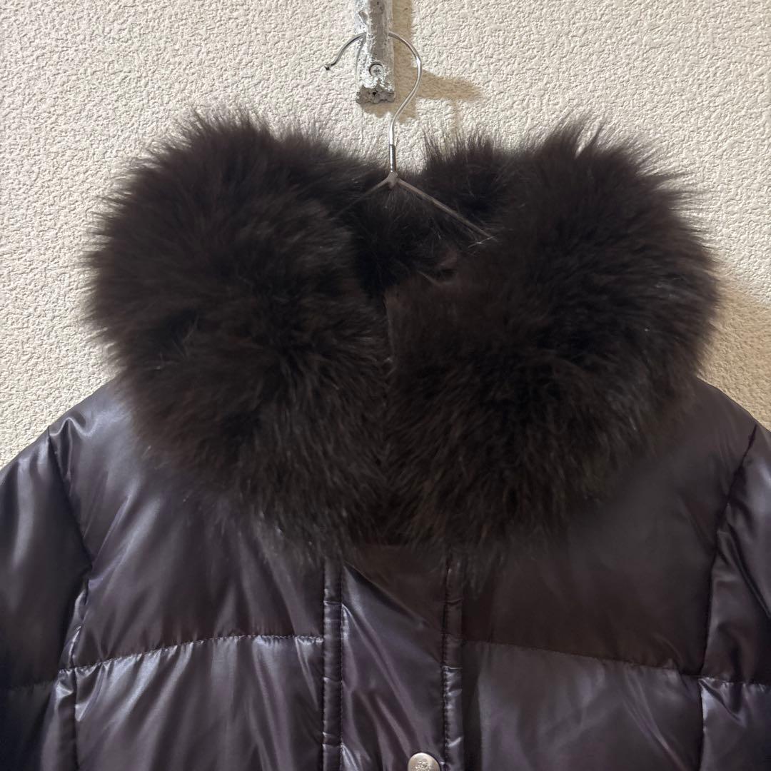 新品同様　15号 高級　大きいサイズ　アクアスキュータム　ダウン　ロングコート