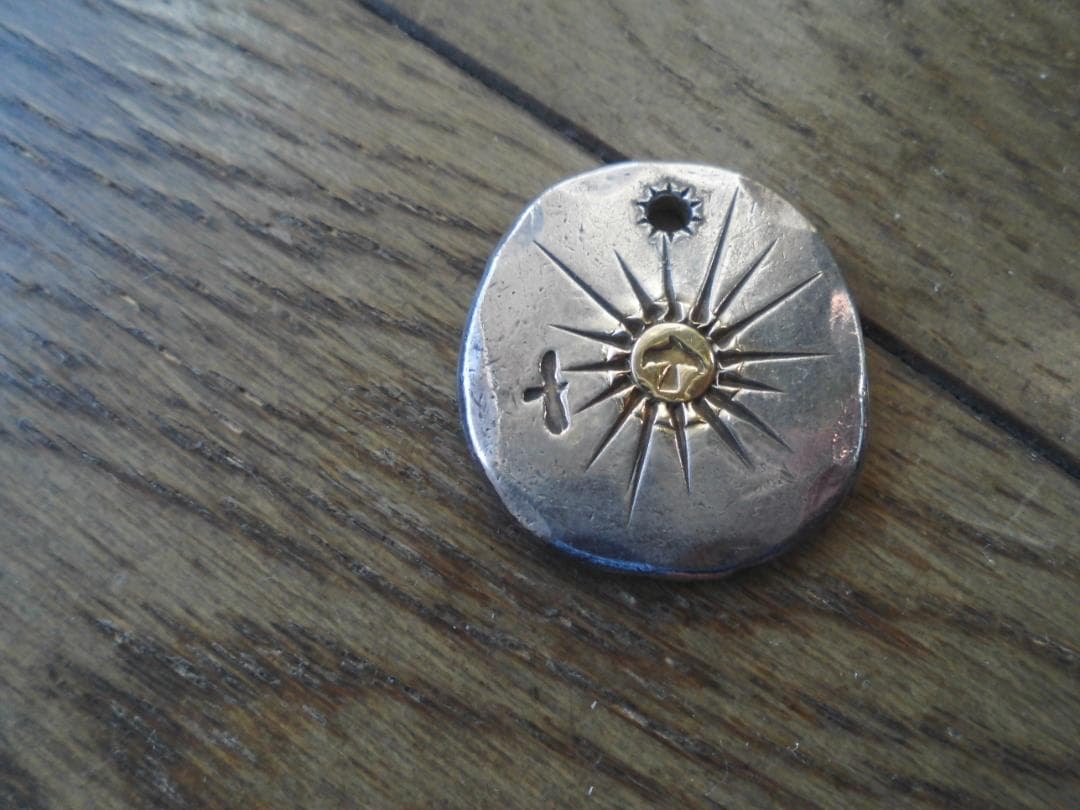 シルバー 星形 メダル ネックレス