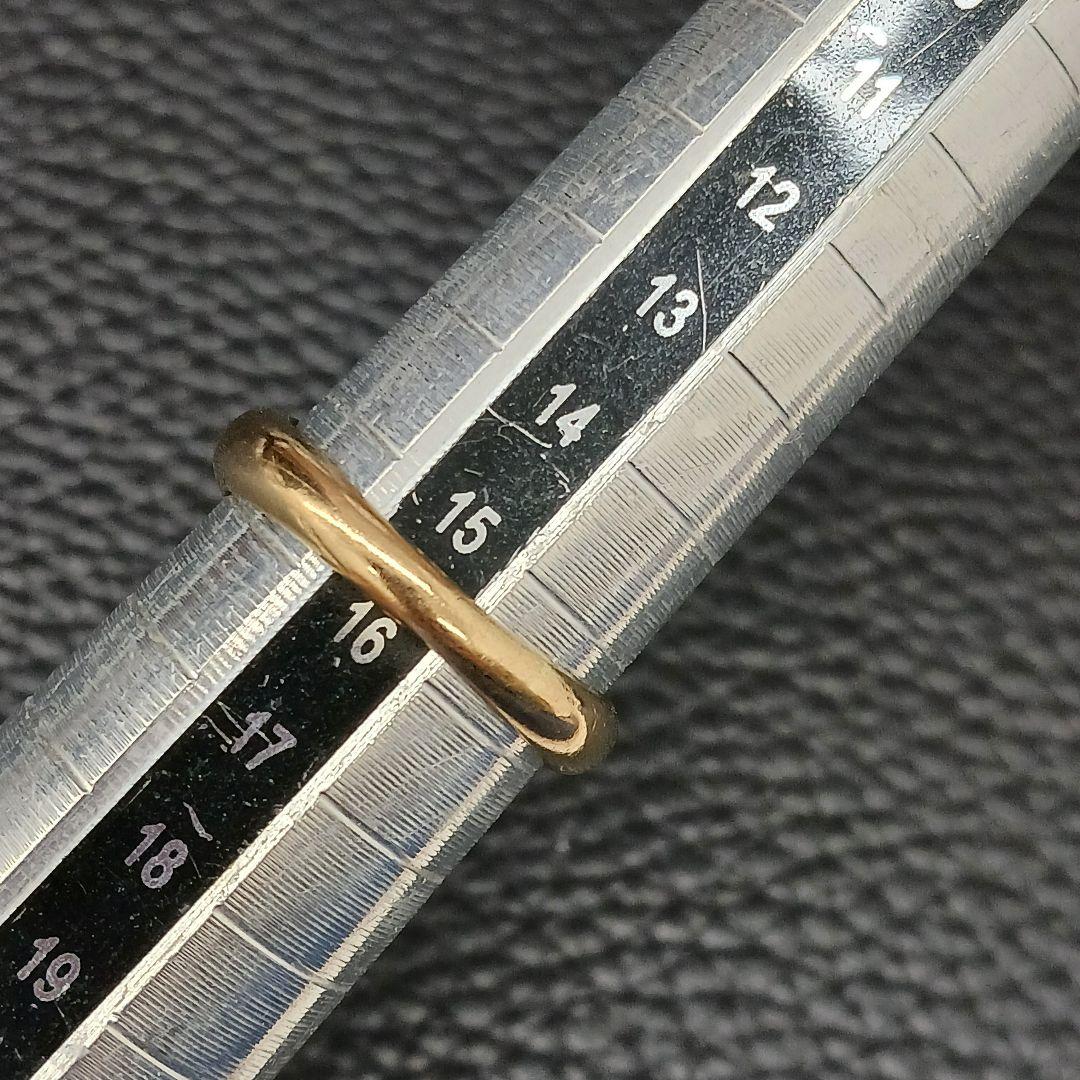 (★B021003) K18 YG リング 指輪 約15-16号 メンズ