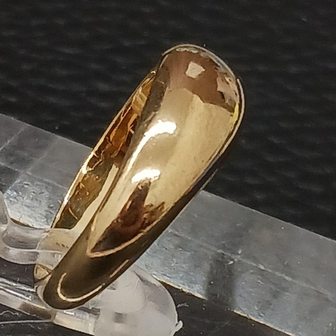 (★B021003) K18 YG リング 指輪 約15-16号 メンズ