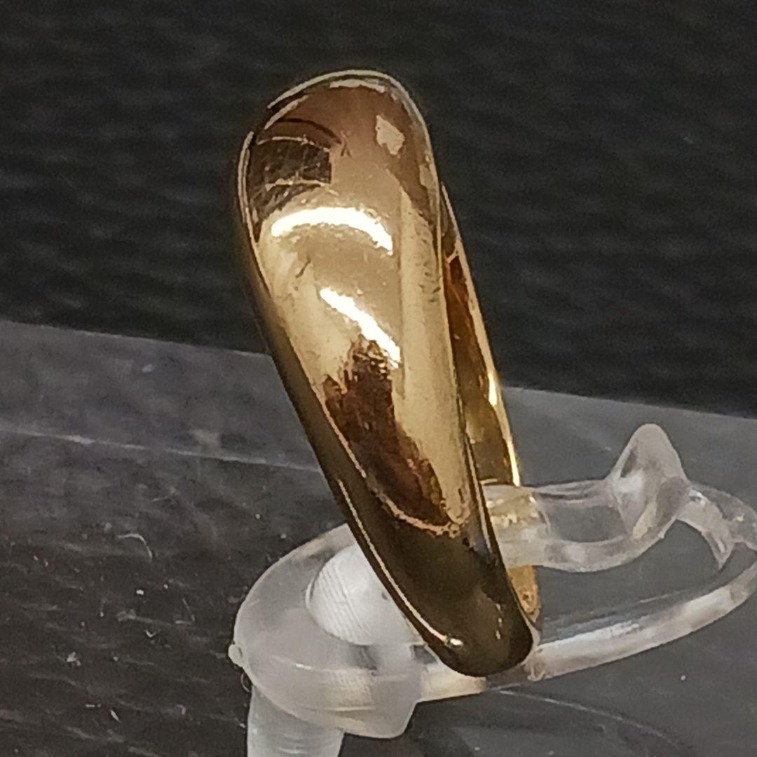 (★B021003) K18 YG リング 指輪 約15-16号 メンズ