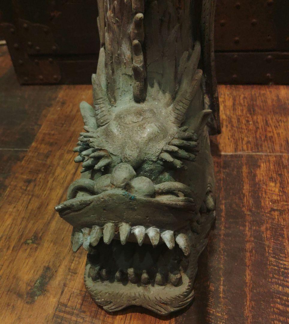 鯱　シャチホコ　古銅製　骨董　アンティーク　ミ10