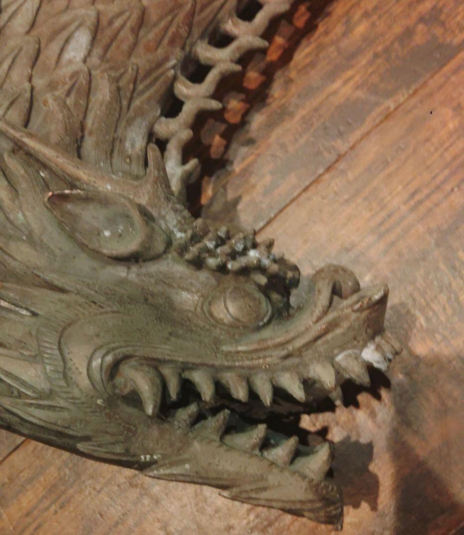 鯱　シャチホコ　古銅製　骨董　アンティーク　ミ10