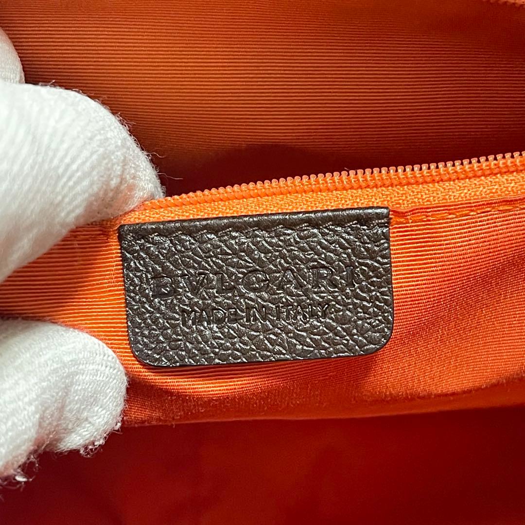 【A4可】BVLGARI トートバッグ　レザー　キャンバス　ロゴマニア　ロゴ金具