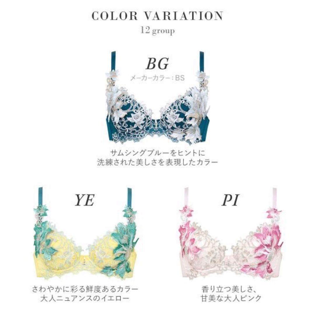 サルート12グループPアップブラC75ブルーグリーンソングM