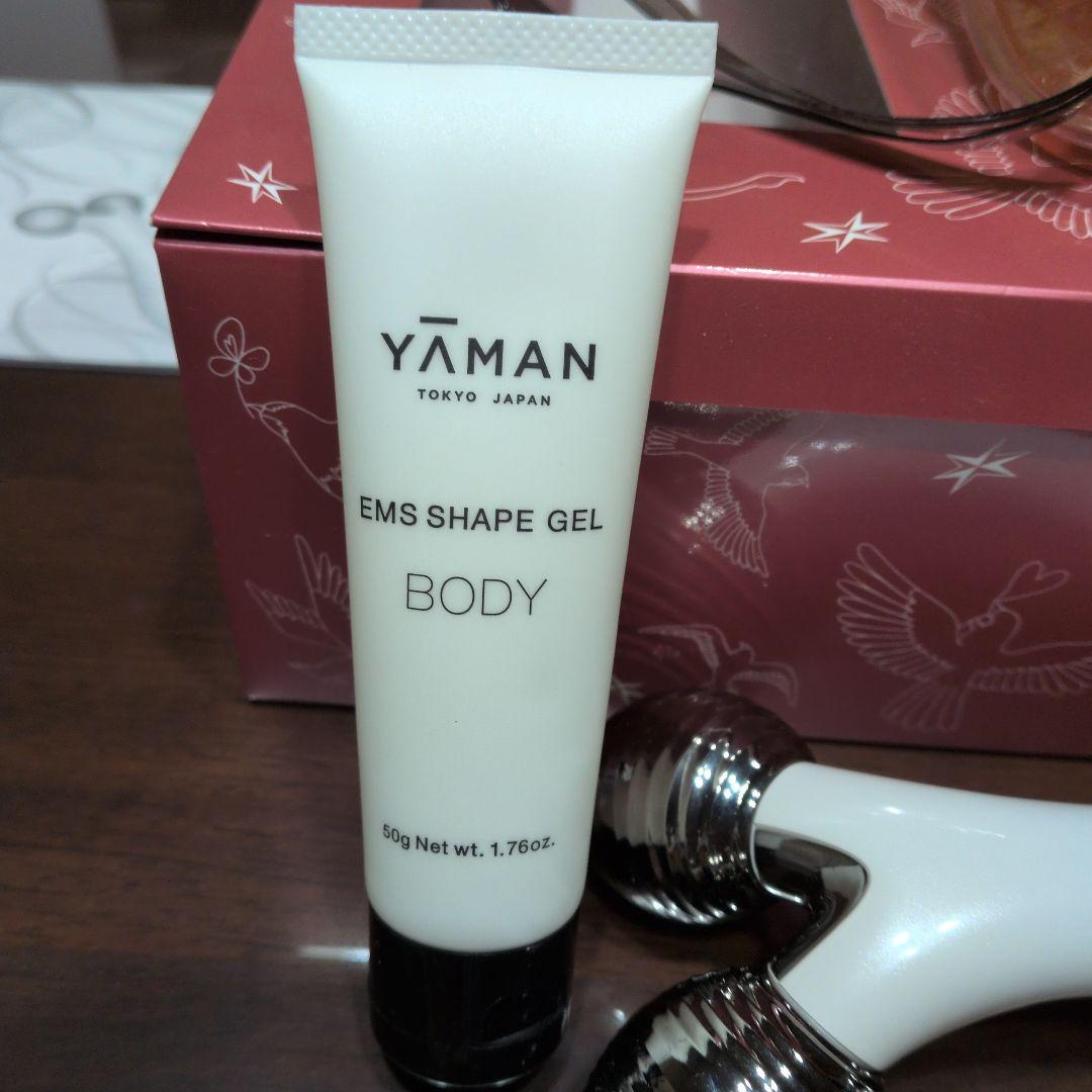 YAMAN美顔ローラー ホワイト ジェル オリジナルポーチ 外箱付き