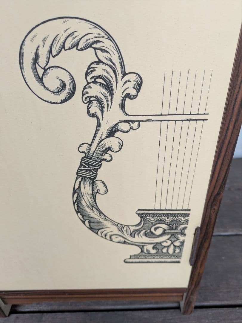 昭和レトロ 木製レコードラック　木製キャビネット　電話台　古道具 古家具