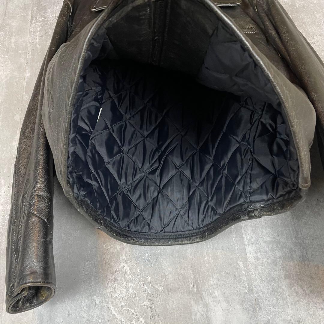 【USA製】Schottショット ビンテージレザー シングルライダースジャケット